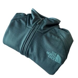 The North Face Borod Full Zip Jacket Mens Medium Green Fleece Hiking Camping Ski